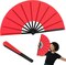 2 Pcs Folding Fans for Line Dancing - Durable Nylon Clacking Hand Fans for Women Rave Performance Accessories Party Favors Decoration